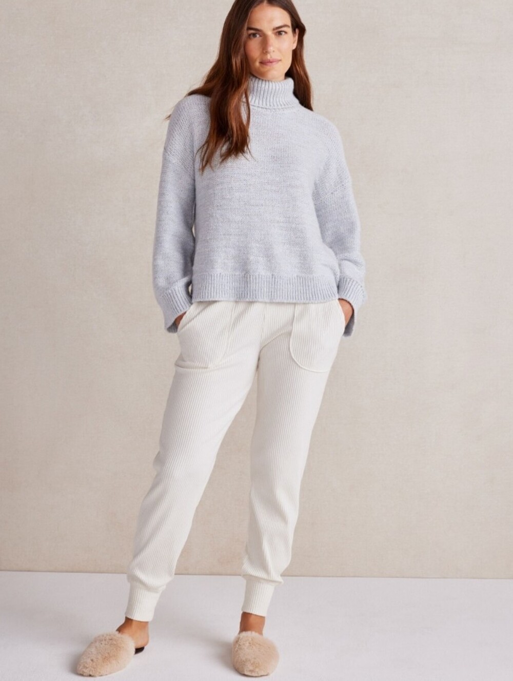 Haven Well Within Marled Wool Blend Turtleneck Sweater